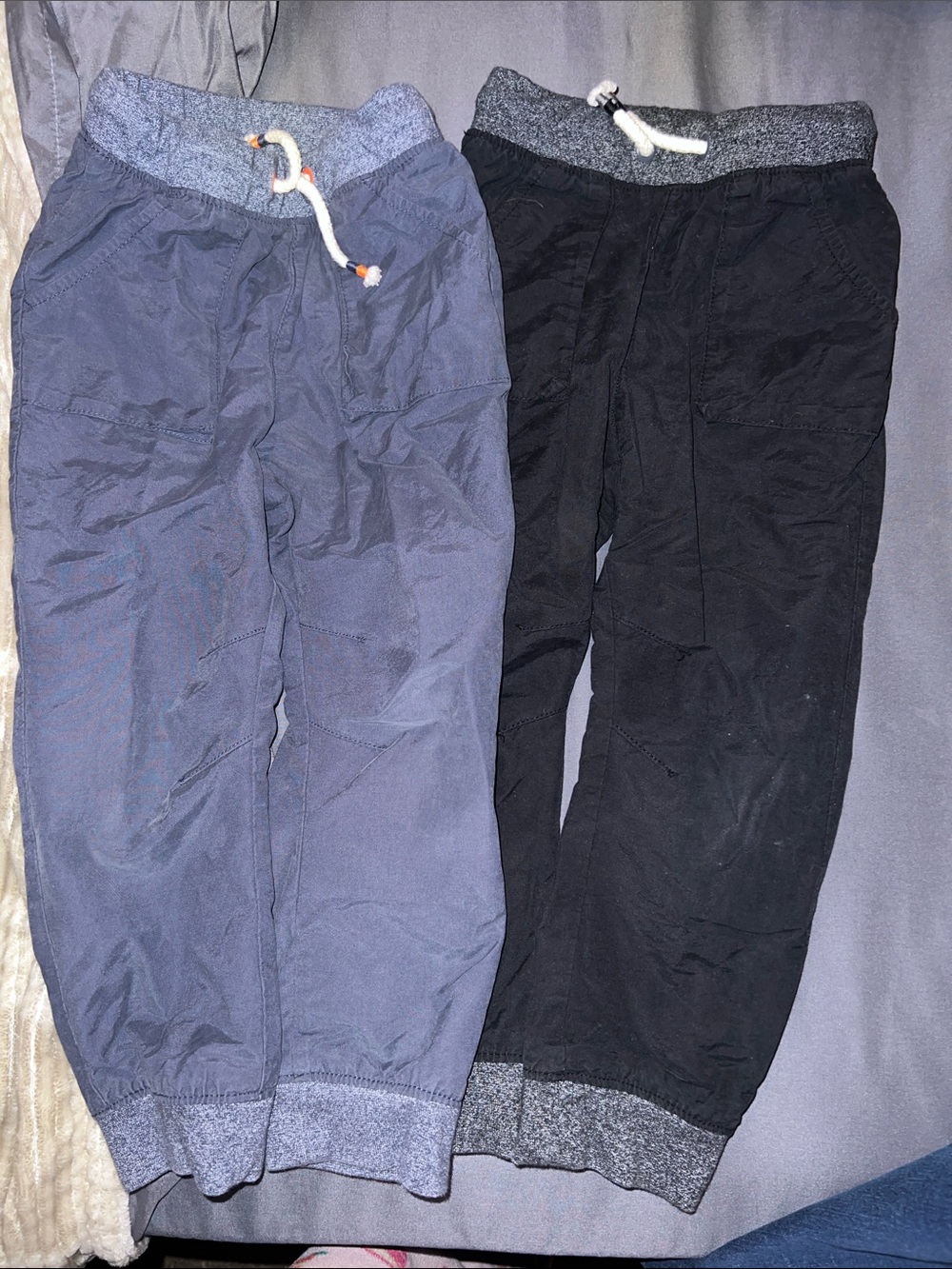 Cat & Jack Navy and Black Jogger Set with Heather Waistbands